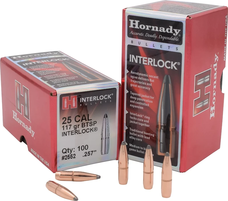 Hornady InterLock BTSP .25 117-Grain Bullets