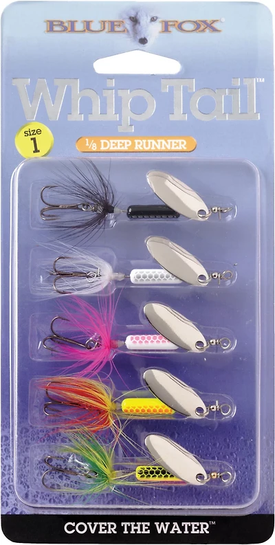 Blue Fox Whip Tail In-Line Spinnerbaits 5-Pack