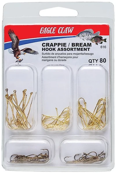 Eagle Claw Assorted Crappie/Bream Hooks 80-Pack