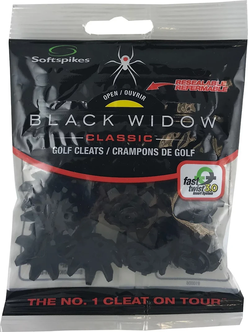 Softspikes Black Widow Fast-Twist Golf Shoe Spikes 16-Pack