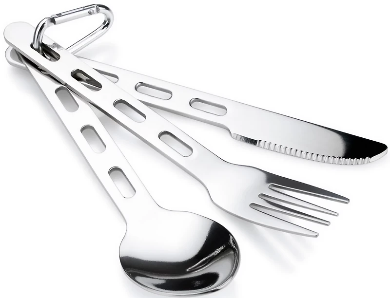 GSI Outdoors Glacier Stainless Steel 3-Piece Ring Cutlery