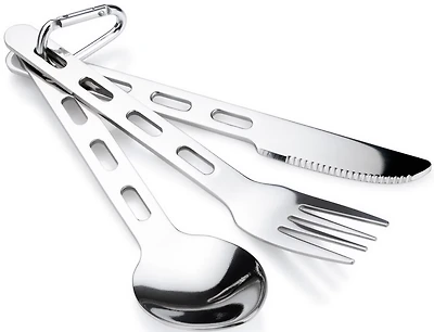 GSI Outdoors Glacier Stainless Steel 3-Piece Ring Cutlery