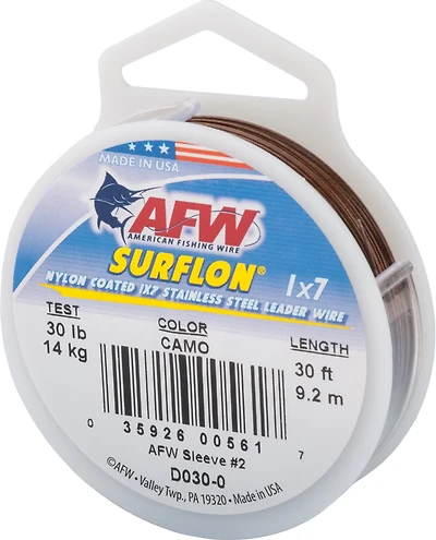 American Fishing Wire Surflon 30 lbs - 30 ft Leader Wire
