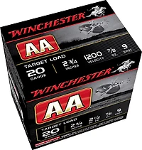 Winchester AA Target Load 20 Gauge 9 Shotshells - 25 Rounds