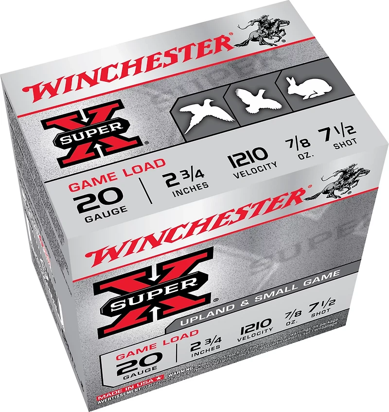 Winchester Super-X Game and Field Loads 20 Gauge Shotshells