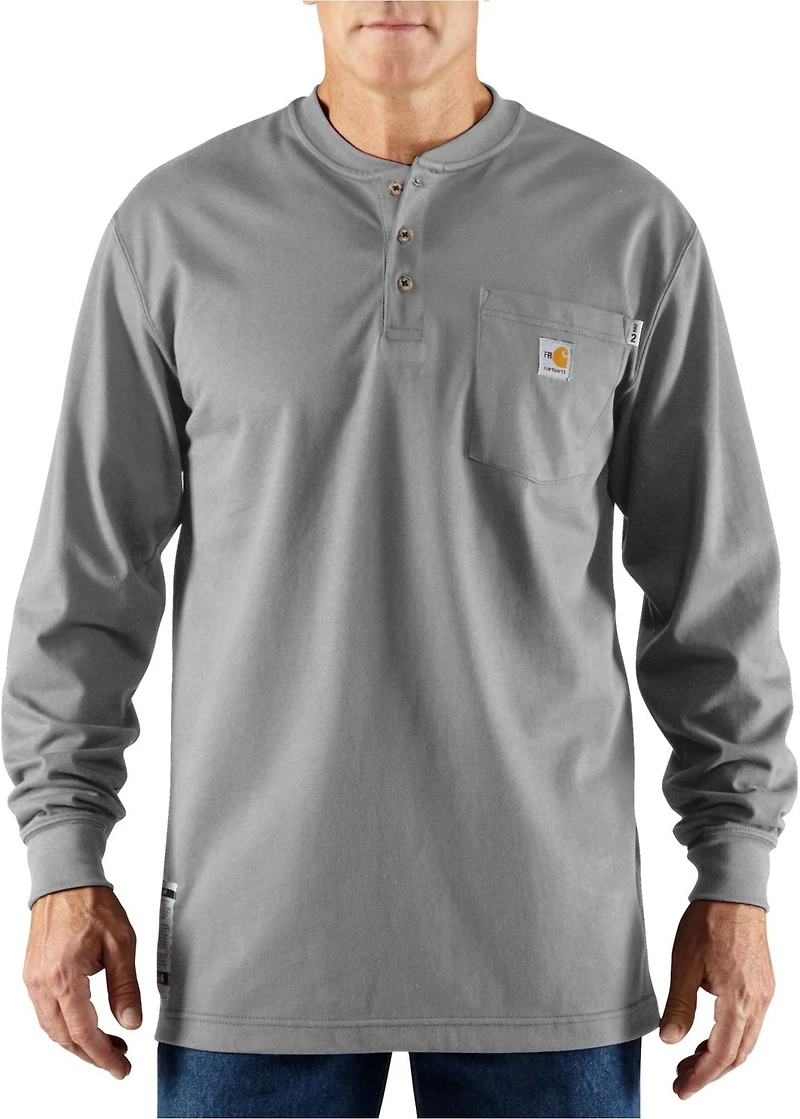 Carhartt Men's Flame-Resistant Force Cotton Long Sleeve Henley