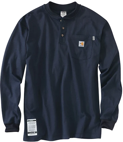 Carhartt Men's Flame-Resistant Force Cotton Long Sleeve Henley
