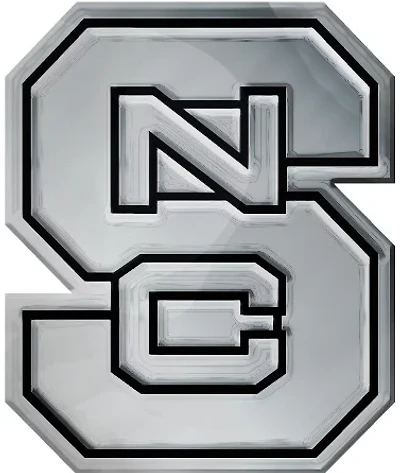 Stockdale North Carolina State University Chrome Metal Freeform Auto Emblem