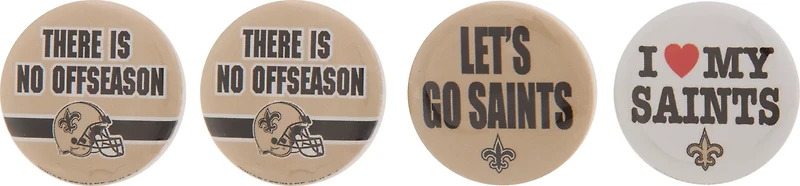 WinCraft New Orleans Saints Buttons 4-Pack