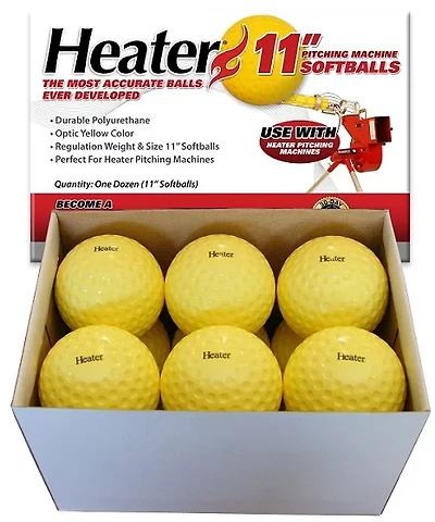Heater Sports 11" Pitching Machine Softballs 12-Pack
