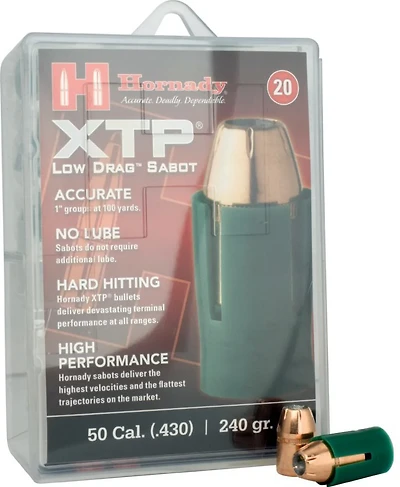 Hornady .50 Caliber Sabots with .44 Caliber 240-Grain HP XTP Bullets