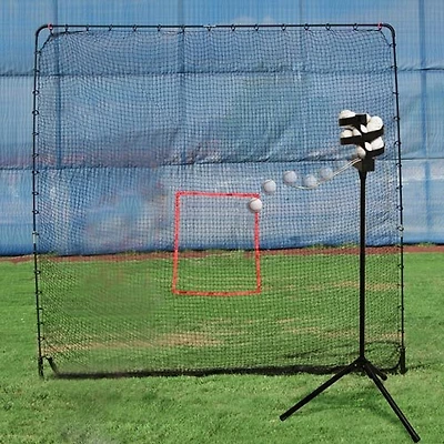 Heater Sports Scorpion Portable Pitching Machine and KingKong 7' x 9' Net
