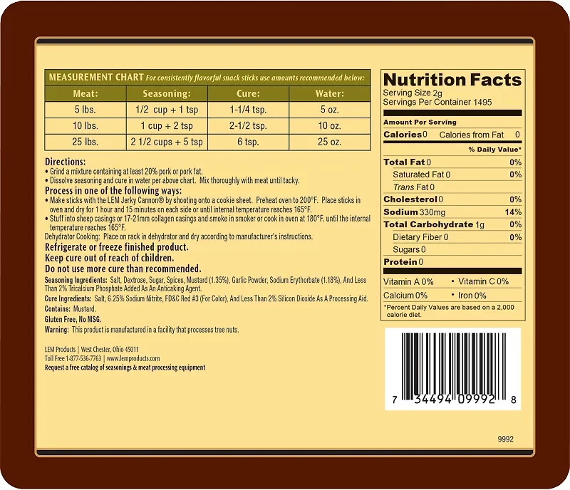 LEM Snack Stick Seasoning Bucket
