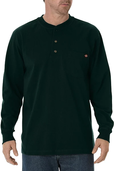 Dickies Men's Long Sleeve Heavyweight Henley