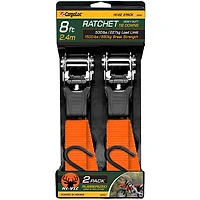 CargoLoc Hi-Viz 8' Heavy Duty Ratchet Tie Downs 2-Pack