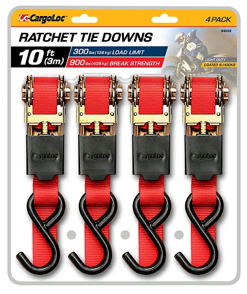 CargoLoc 10' Tie Downs 4-Pack