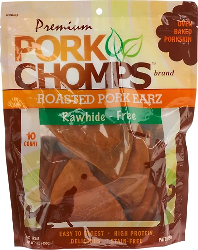 Pork Chomps Premium Roasted Pork Earz 10-Pack