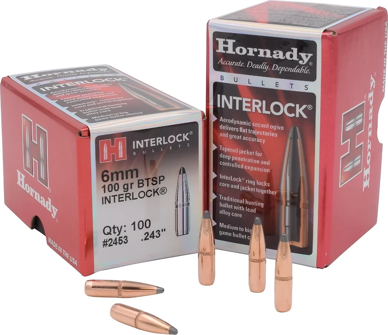 Hornady InterLock BTSP 6mm 100-Grain Bullets