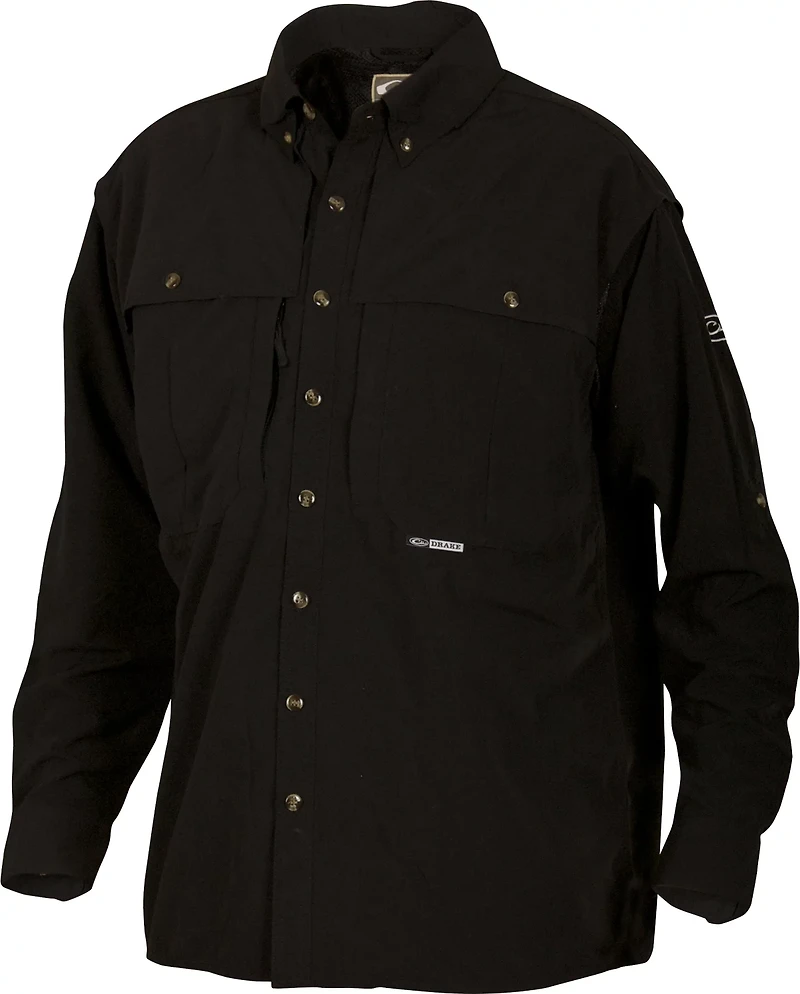 Drake Waterfowl Men's Wing Shooters Long Sleeve Hunting Shirt