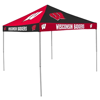 Logo University of Wisconsin Straight-Leg 9 ft x 9 ft Checkerboard Tent