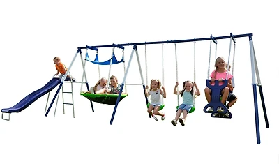 Sportspower Rosemead Metal Swing and Slide Set