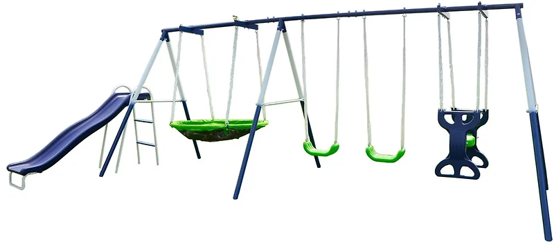 Sportspower Rosemead Metal Swing and Slide Set