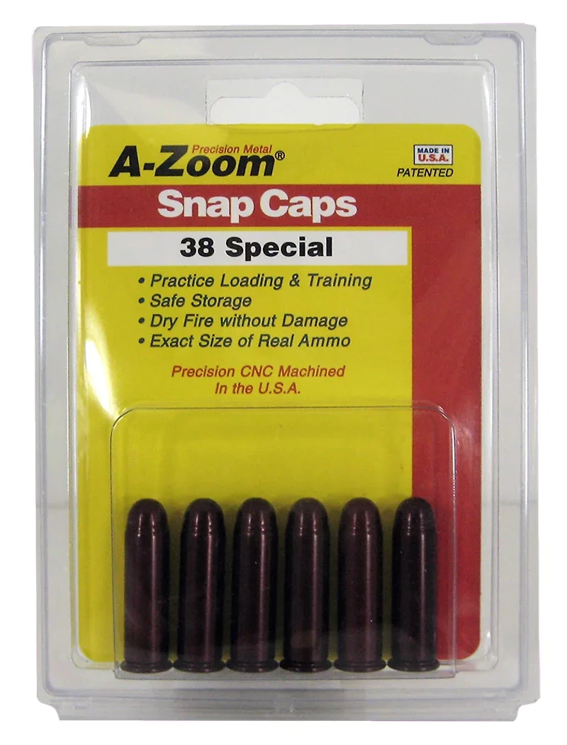 A-Zoom .38 Special Aluminum Snap Caps 6-Pack
