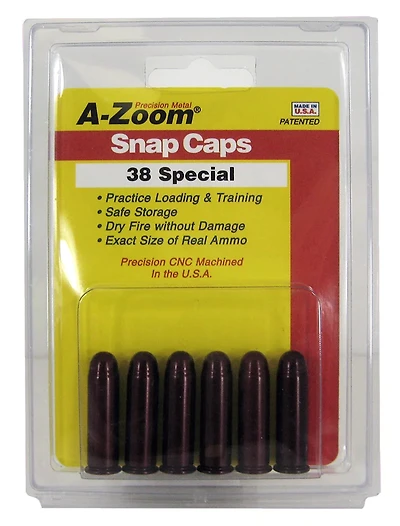 A-Zoom .38 Special Aluminum Snap Caps 6-Pack
