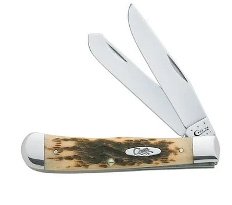 Case® Cutlery Amber Bone CS Trapper Folding Knife