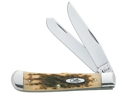 Case® Cutlery Amber Bone CS Trapper Folding Knife