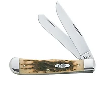 Case® Cutlery Amber Bone CS Trapper Folding Knife