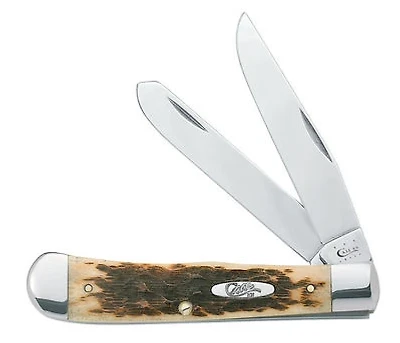 Case® Cutlery Amber Bone SS Trapper Folding Knife