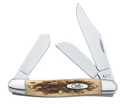 Case® Cutlery Amber Bone SS Stockman Folding Knife