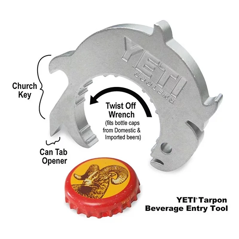 YETI Coolers Tarpon Beverage Entry Tool