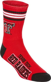 For Bare Feet Adults' Texas Tech University 4-Stripe Deuce Socks