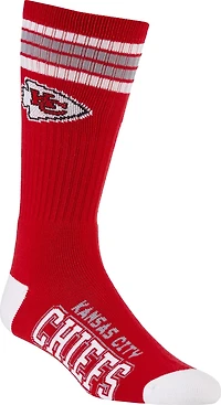 For Bare Feet Adults' Kansas City Chiefs 4-Stripe Deuce Socks