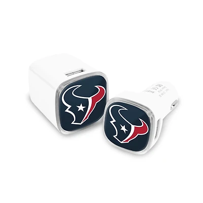 Prime Brands Group Houston Texans USB Chargers 2-Pack