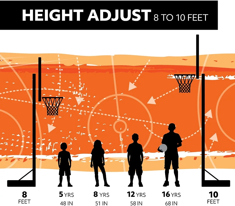 Lifetime Courtside 48 in Polycarbonate Portable Basketball Hoop