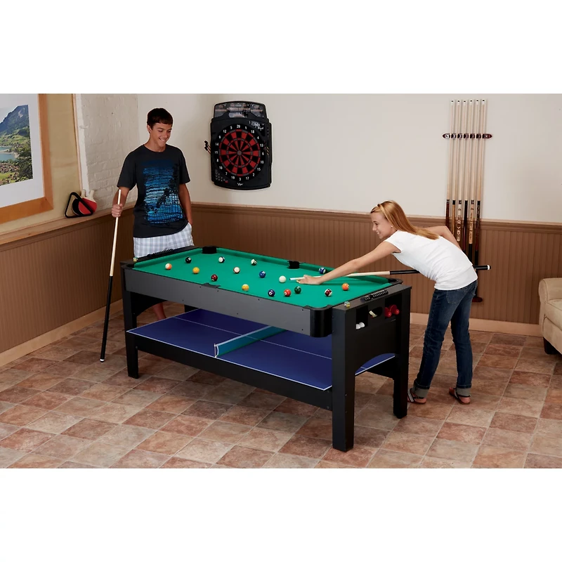 Fat Cat 3-in-1 Flip Air Hockey/Billiards/Table Tennis Game Table
