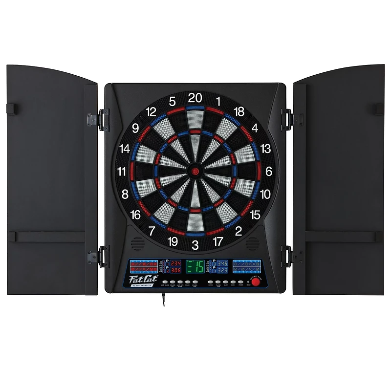 Fat Cat Electronix Electronic Dartboard with Cabinet
