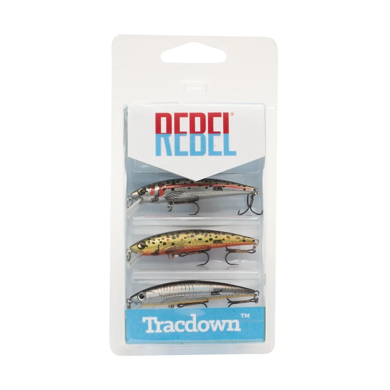 Rebel 2-1/2" Tracdown Ghost Minnow Lures 3-Pack