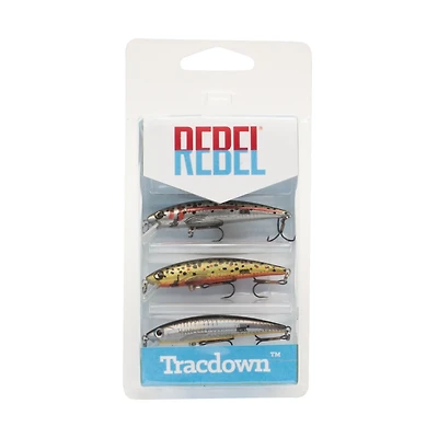 Rebel 2-1/2" Tracdown Ghost Minnow Lures 3-Pack