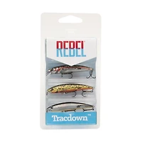 Rebel 2-1/2" Tracdown Ghost Minnow Lures 3-Pack