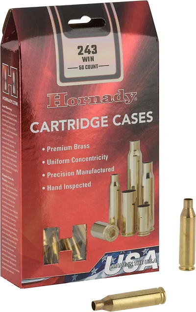 Hornady .243 Winchester Unprimed Cases