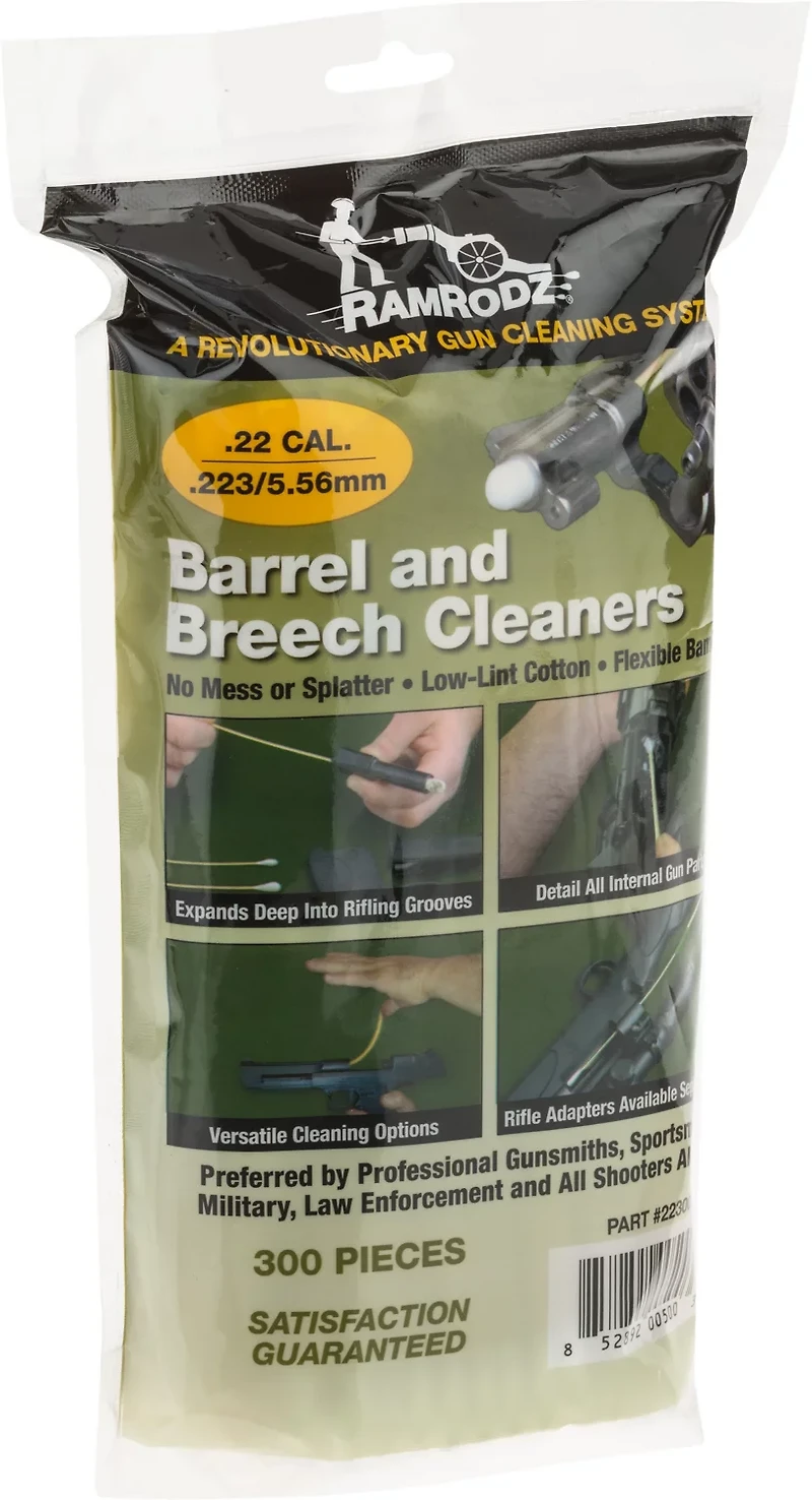 RamRodz .22/.223/5.56mm Barrel and Breech Cleaners 300-Pack