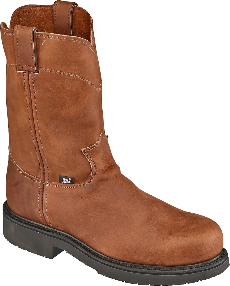 Justin Men's Aged Bark EH Steel Toe Wellington Work Boots