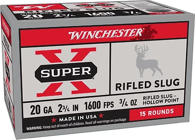 Winchester Smooth Bore 20 Gauge Rifled Slugs