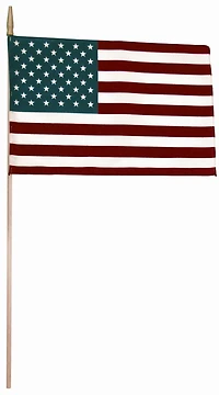 Independence Flag 12" x 18" Handheld American Flag