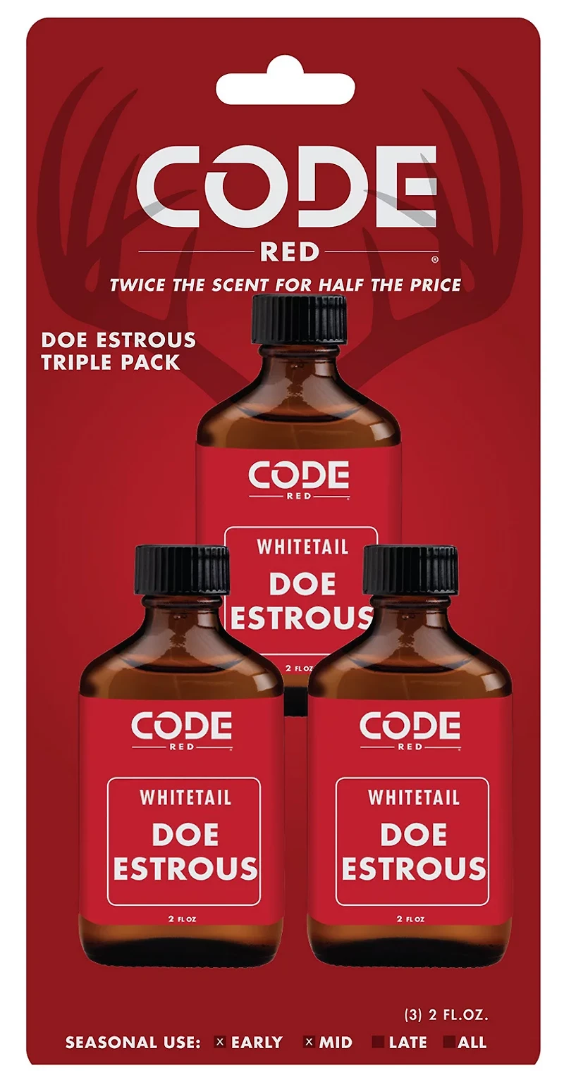 Code Red 2 oz. Whitetail Doe Estrous Urine 3-Pack