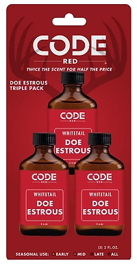 Code Red 2 oz. Whitetail Doe Estrous Urine 3-Pack